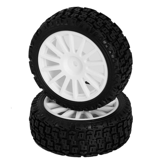 LC Racing C8039 pre-mounted rally tire white (2pcs)